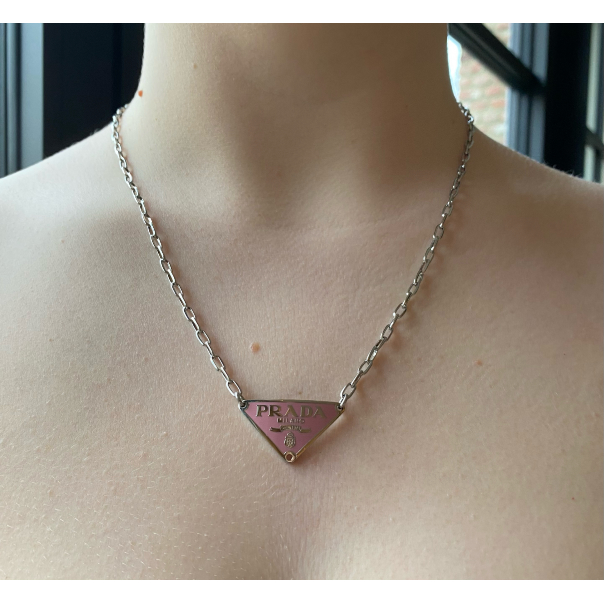 Necklace Prada Pink in Metal - 20598382
